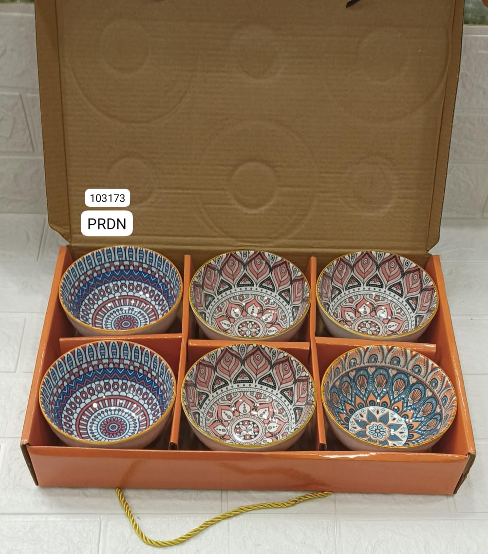 Set of 6 Ceramic Serving Bowls, Japanese Ceramic Rice Bowl, Dinnerware Bowls Gift Set, Floral Ceramic Bowl Set Set of 6 Ceramic Serving Bowls, Japanese Ceramic Rice Bowl, Dinnerware Bowls Gift Set, Floral Ceramic Bowl Set